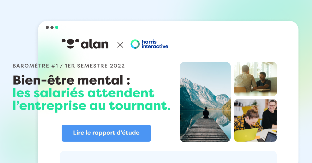 CTA pour télécharger l'étude bien être mental Alan